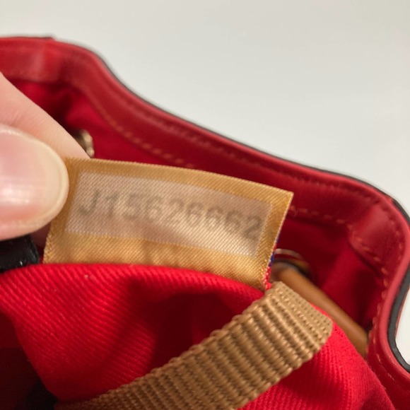 Dooney & Bourke, large, red, brown leather shoulder bag - Picture 15 of 16